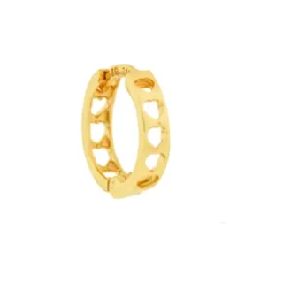 Brinco masculino ou Piercing de orelha ouro 18k UMA PEÇA