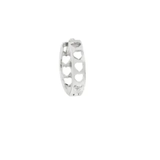 Brinco masculino ou Piercing de orelha ouro branco 18k UMA PEÇA