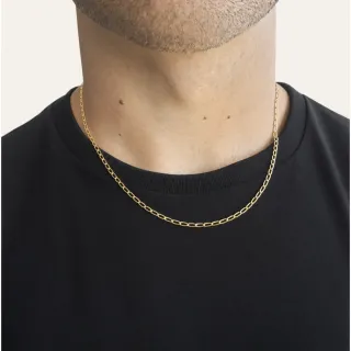 Corrente de ouro 18k masculina Grumet alongada 50cm