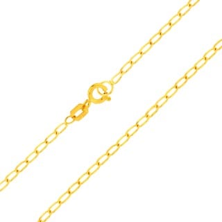 Corrente de ouro feminina 18k 40cm delicada elos iguais