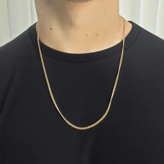 Corrente de ouro 18k masculina Grumet oca 60cm