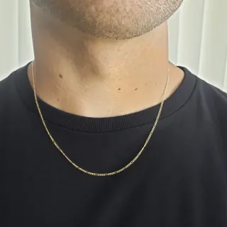 Corrente de ouro 18k masculina - Grumet 3x1 50cm