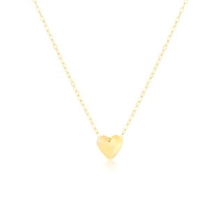 Gargantilha de ouro 18k fina coração 