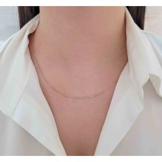 Corrente de ouro 18k feminina americana 45cm