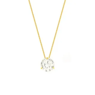 Colar ponto de luz ouro 18k 45cm pedra Branca