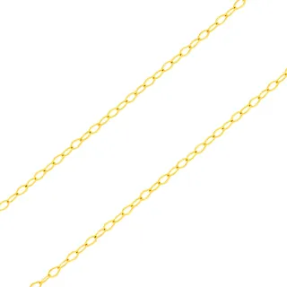 Corrente de ouro feminina 18k elo americano 0,5mm 40 cm