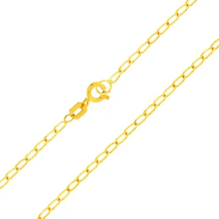 Corrente de ouro 18k grumet alongados 60 cm
