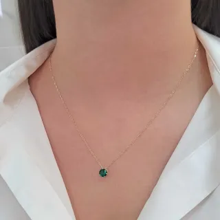 Corrente + pingente de ouro 18k verde Light