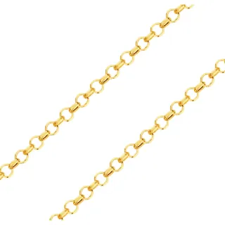 Corrente de ouro 18k – feminina 40cm - malha elo português VVII