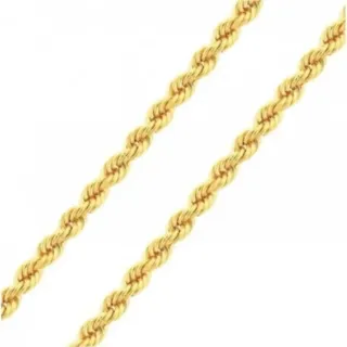 Corrente de ouro 18k feminina 40cm cordão baiano