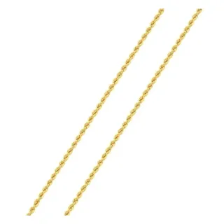 Corrente de ouro 18k feminina 45cm cordão torcido / baiano