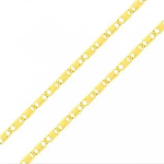 Corrente de Ouro 18k feminina Piastrine 40cm 