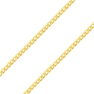 Corrente de ouro 18k masculina 60cm malha grumet 2mm tradicional