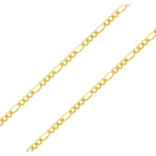 Corrente de ouro 18k masculina 70cm malha elos 3x1