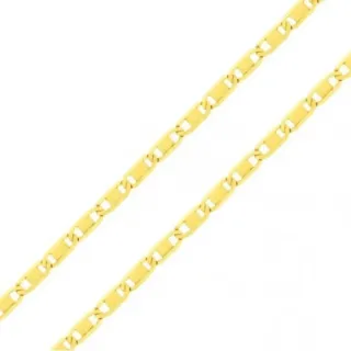 Corrente de Ouro 18k Piastrine 60cm 