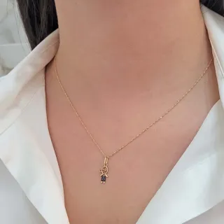 Corrente De Ouro 18k + Pingente De Ouro 18k Menino Com Pedra