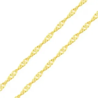 Corrente de ouro 18k singapura torcida 40cm sing40