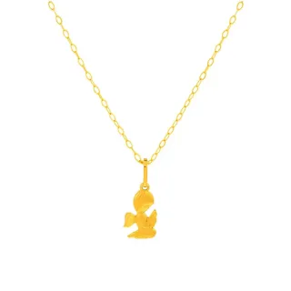 Corrente feminina de ouro 18k e Pingente de ouro 18k anjinho