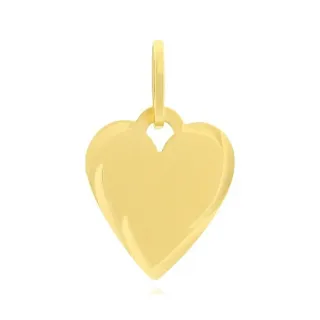 Corrente feminina de ouro 18k e Pingente de ouro 18k coração fosco