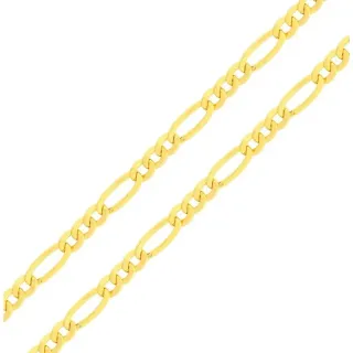 Corrente masculina de ouro 18k grumet 3x1 70cm