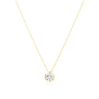 Gargantilha de ouro 18k ponto de luz ultra fina