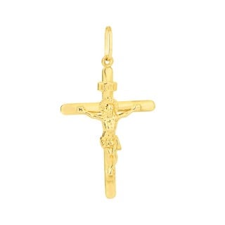 Pingente crucifixo de ouro 18k INRI G