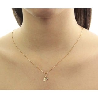 Pingente de ouro 18k patuá coração cruz e âncora