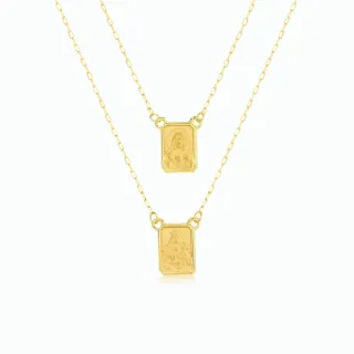 Escapulário de ouro 18k Sagrado Coração de Jesus ultra fino