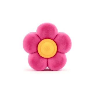 Estojo de veludo para joias formato de flor pink