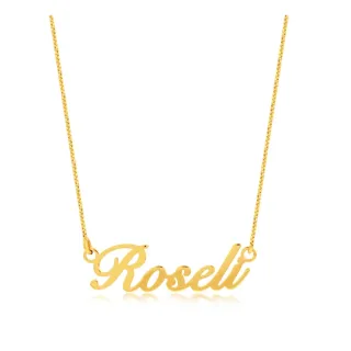 Gargantilha de ouro 18k com nome escrito personalizado 6 letras