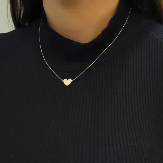 Gargantilha de ouro 18k coração 