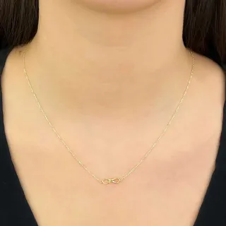 Gargantilha de ouro 18k infinito amor eterno
