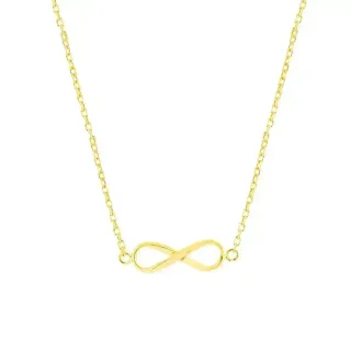 Gargantilha de ouro 18k infinito amor eterno