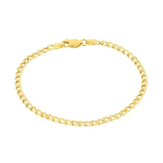 Pulseira de ouro 18k masculina grumet 18cm