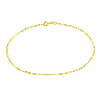 Pulseira de ouro feminina 18k grumet fina