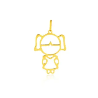 Pingente De Ouro 18k Menina Filha (Pequeno)