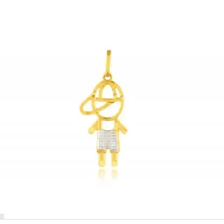 Pingente De Ouro 18k Menino Filho
