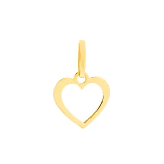 Pingente de ouro 18k 1 coração vazado