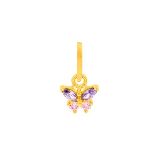 Pingente borboleta de ouro 18k infantil