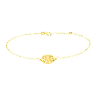 Pulseira de ouro 18k medalha São Bento