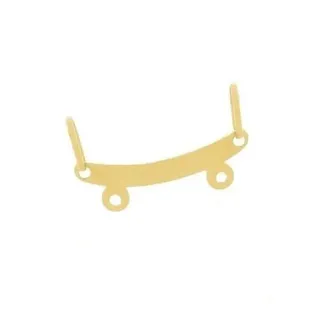 Pingente de Ouro 18k Canga Lisa para 2 Pingentes