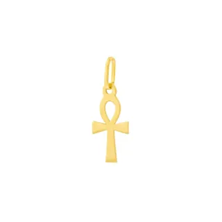 Pingente de ouro 18k cruz Ansata / cruz Egí­pcia masculino / feminino