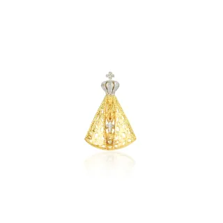 Pingente Nossa Senhora Aparecida ouro 18k mini XXI 