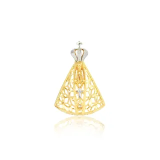 Pingente Nossa Senhora Aparecida ouro 18k renda