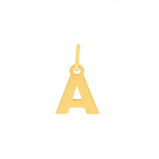 Pingente letra de ouro 18k A