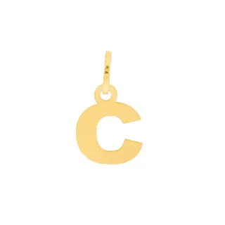 Pingente letra de ouro 18k C