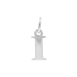 Pingente letra de ouro branco 18k I