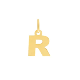 Pingente letra de ouro 18k R