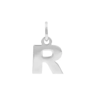 Pingente letra de ouro branco 18k R