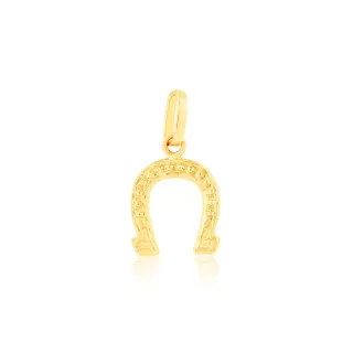 Pingente de ouro 18k ferradura cowboy